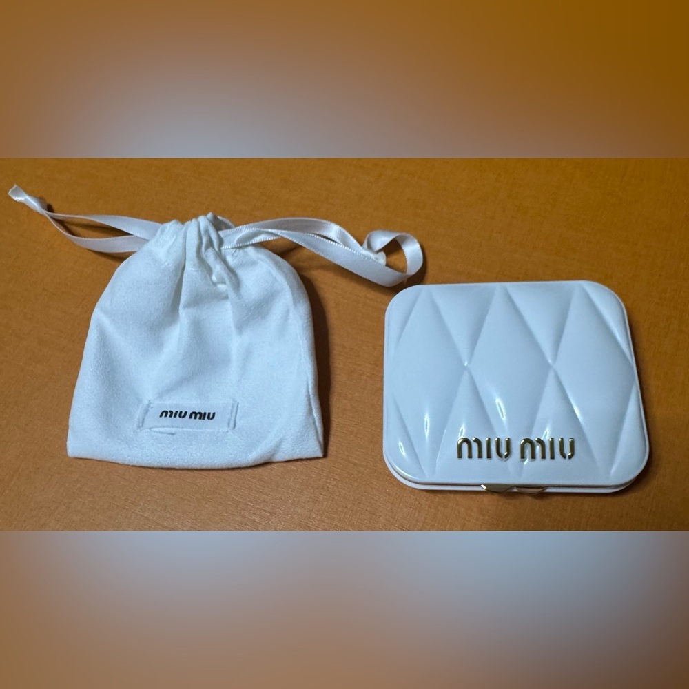 Miu Miu White Compact Case